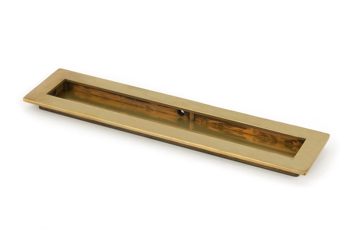 From The Anvil - Aged Brass 250mm Plain Rectangular Pull | Sku. 48307 | Trade Door Handles.