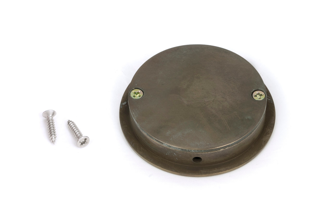 From The Anvil - Aged Brass 60mm Art Deco Round Pull | Sku. 48316 | Trade Door Handles.