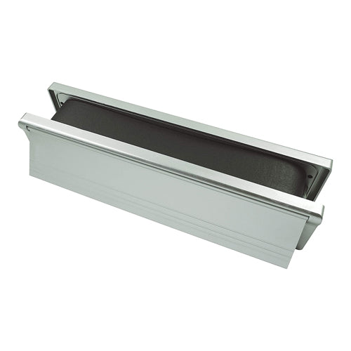 This is an image of Timco - Intumescent Letterbox - Satin Anodised Aluminium - Silver Frame 305 x 70 (1 Each Box) 487382