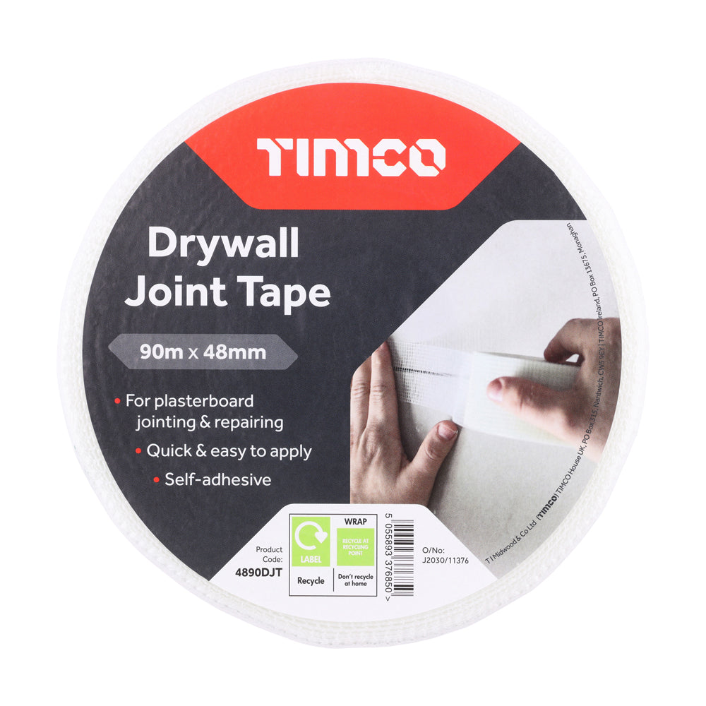 This is an image of Timco - Drywall Joint Tape 90m x 48mm (1 Each Roll) PCS4890DJT
