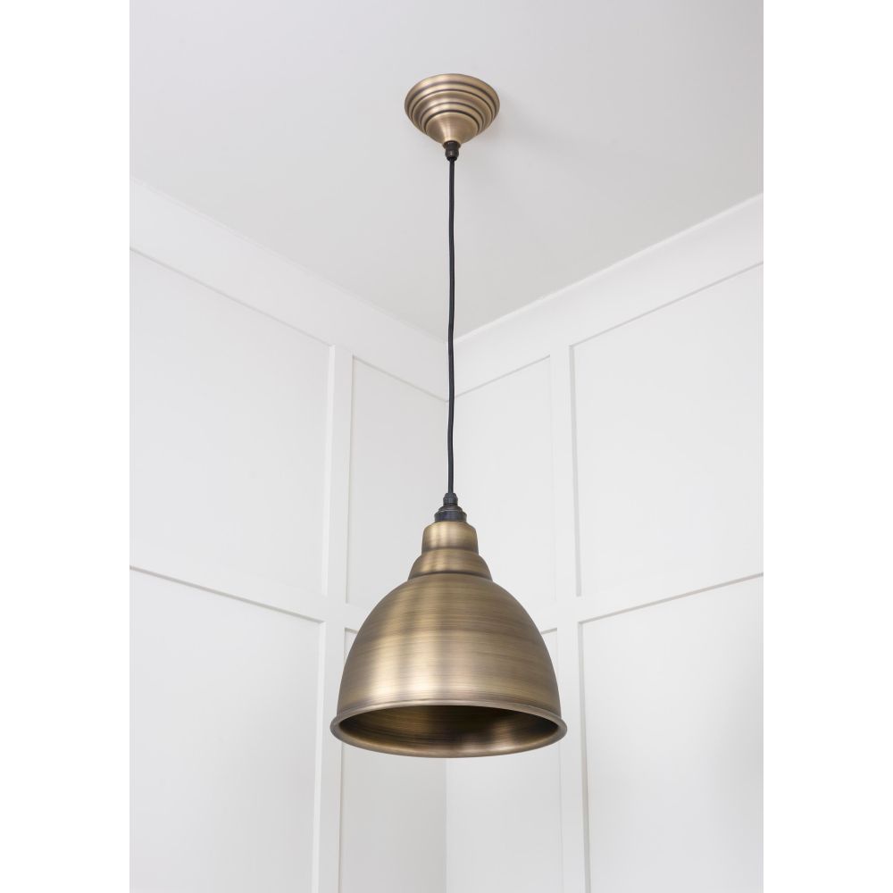 From The Anvil - Aged Brass Brindley Pendant | Sku. 49497 | Trade Door Handles.