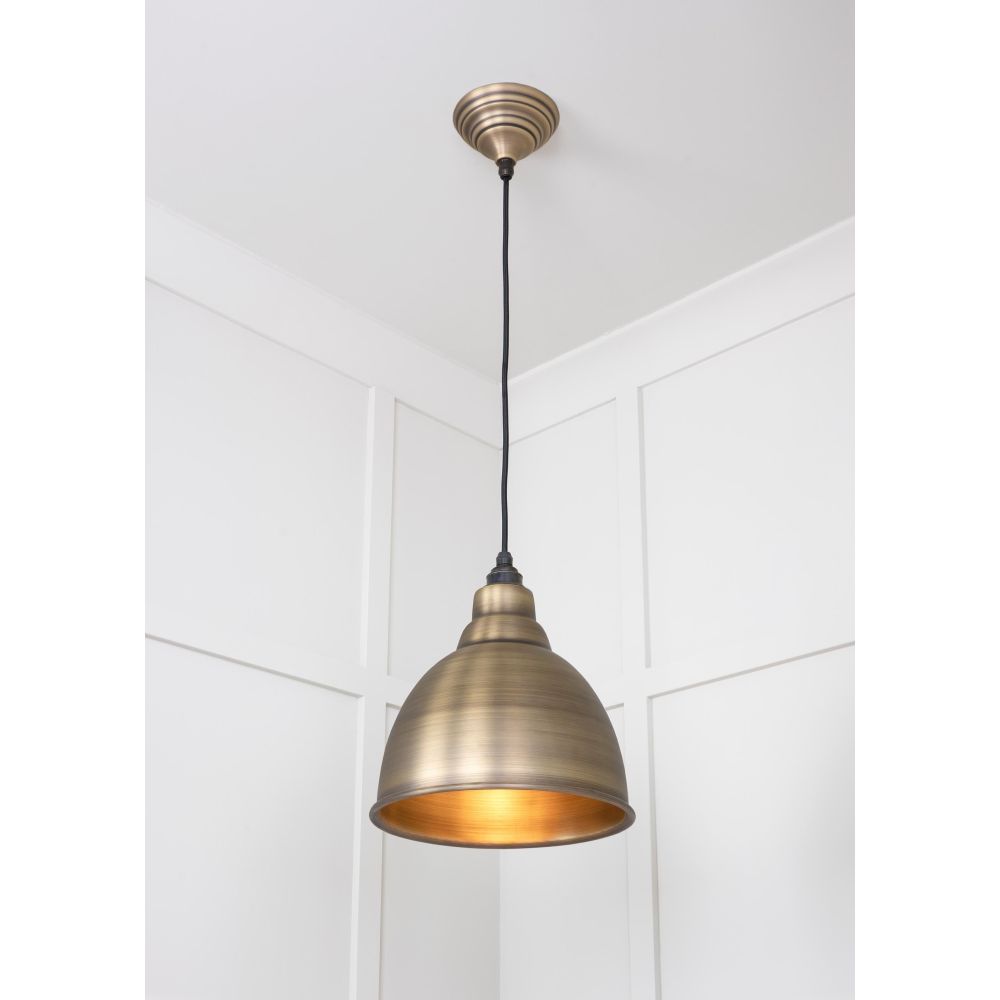 From The Anvil - Aged Brass Brindley Pendant | Sku. 49497 | Trade Door Handles.