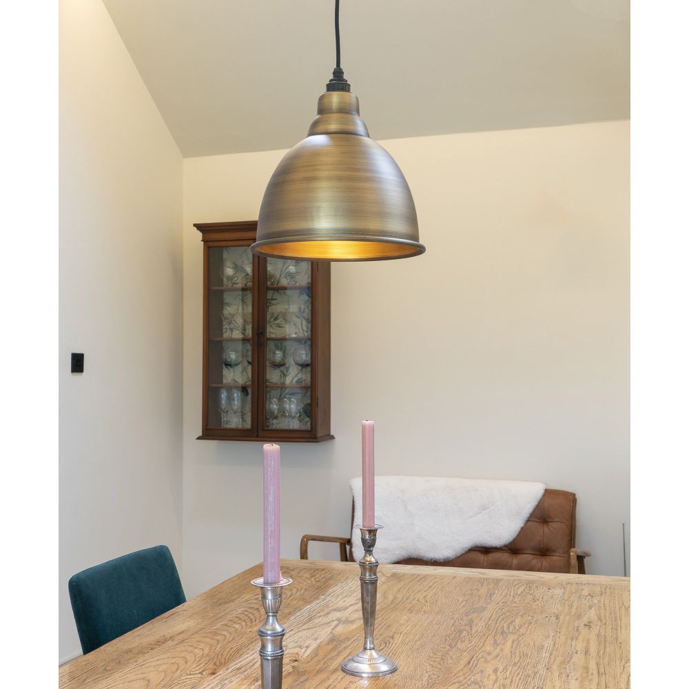From The Anvil - Aged Brass Brindley Pendant | Sku. 49497 | Trade Door Handles.