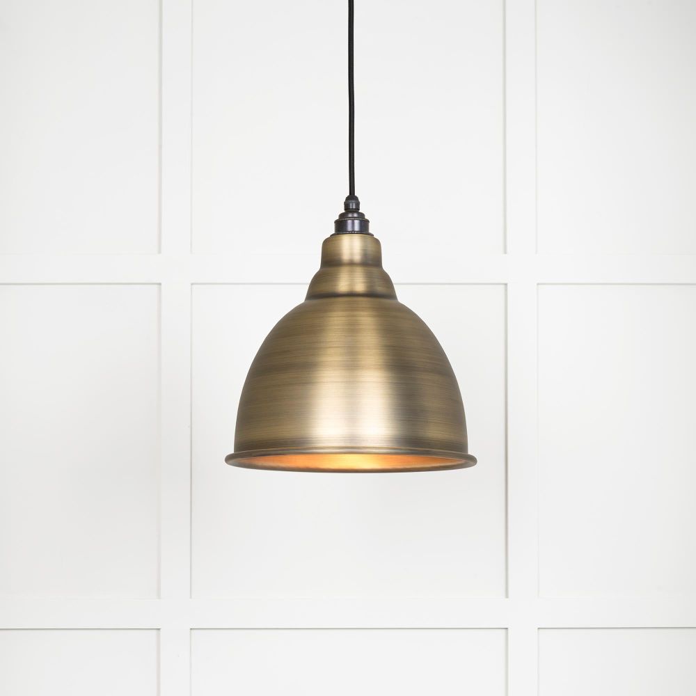 From The Anvil - Aged Brass Brindley Pendant | Sku. 49497 | Trade Door Handles.