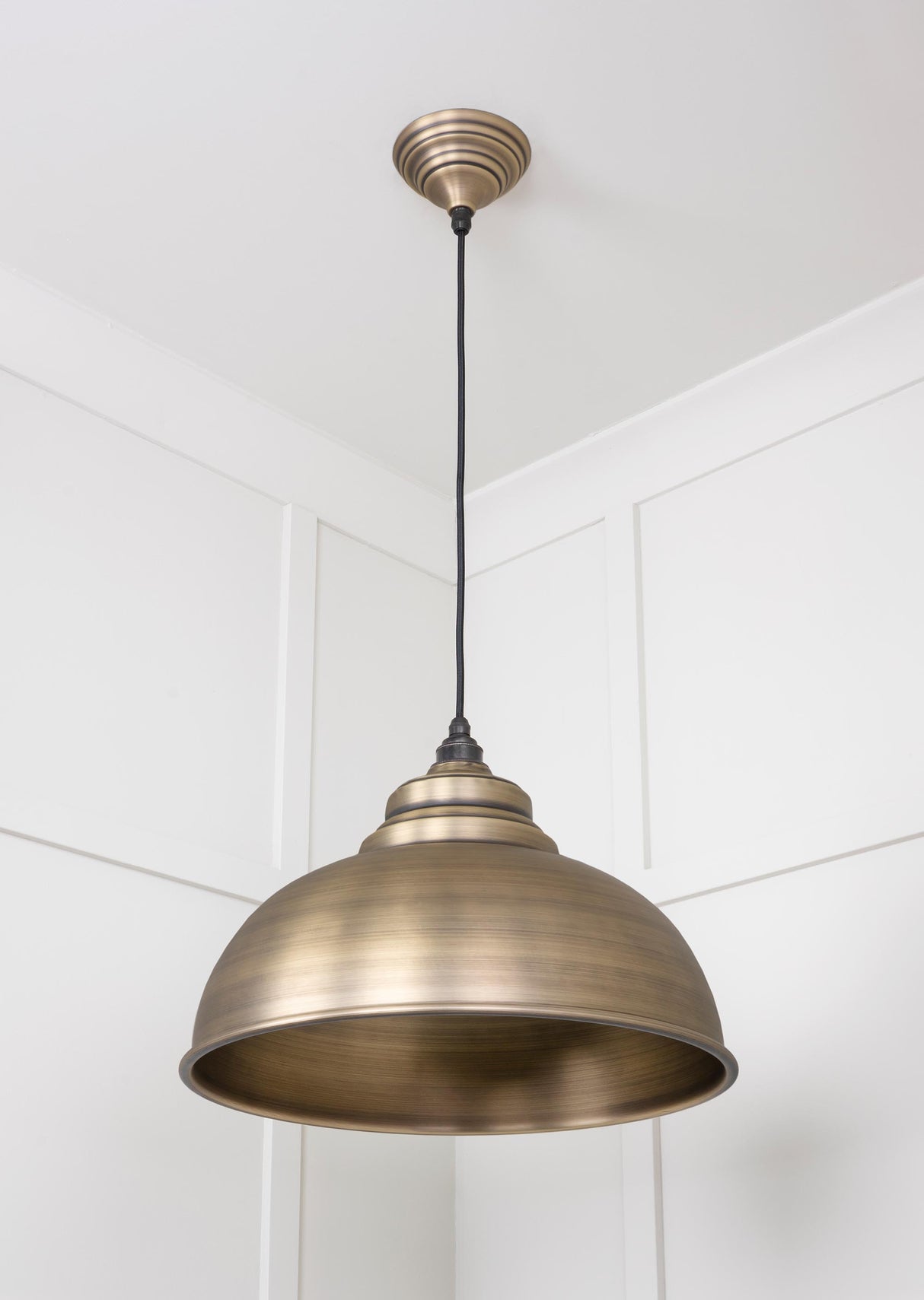From The Anvil - Aged Brass Harborne Pendant | Sku. 49498 | Trade Door Handles.