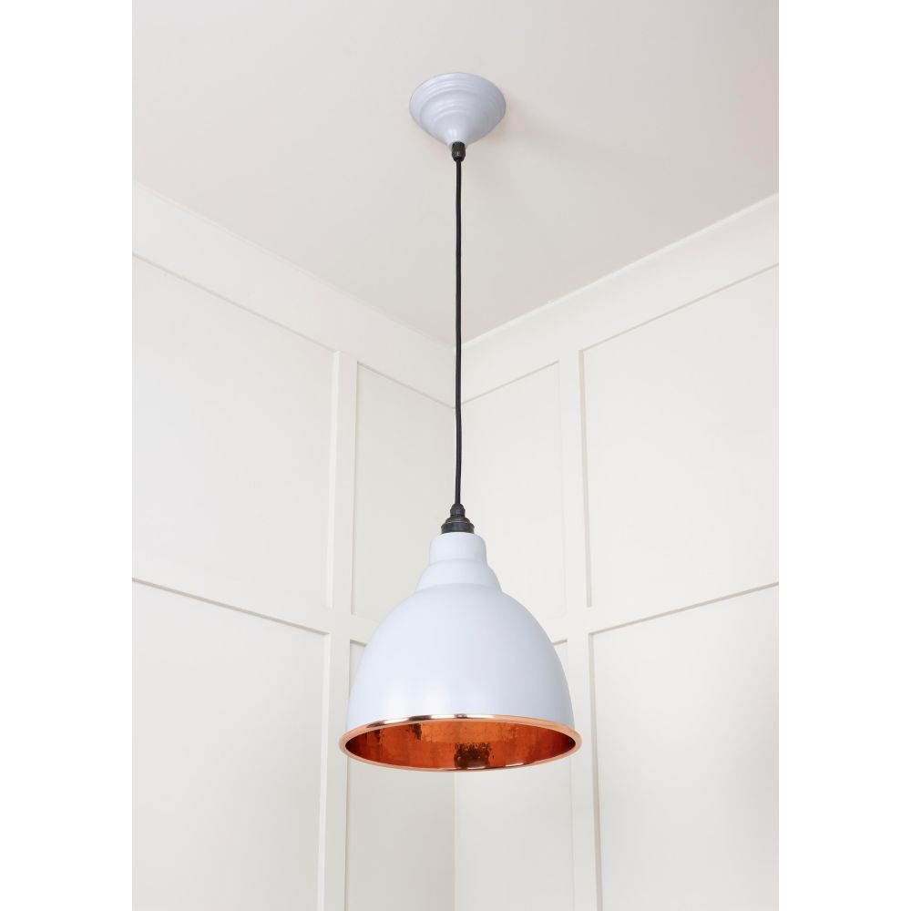 From The Anvil - Hammered Copper Brindley Pendant in Birch | Sku. 49500BI | Trade Door Handles.