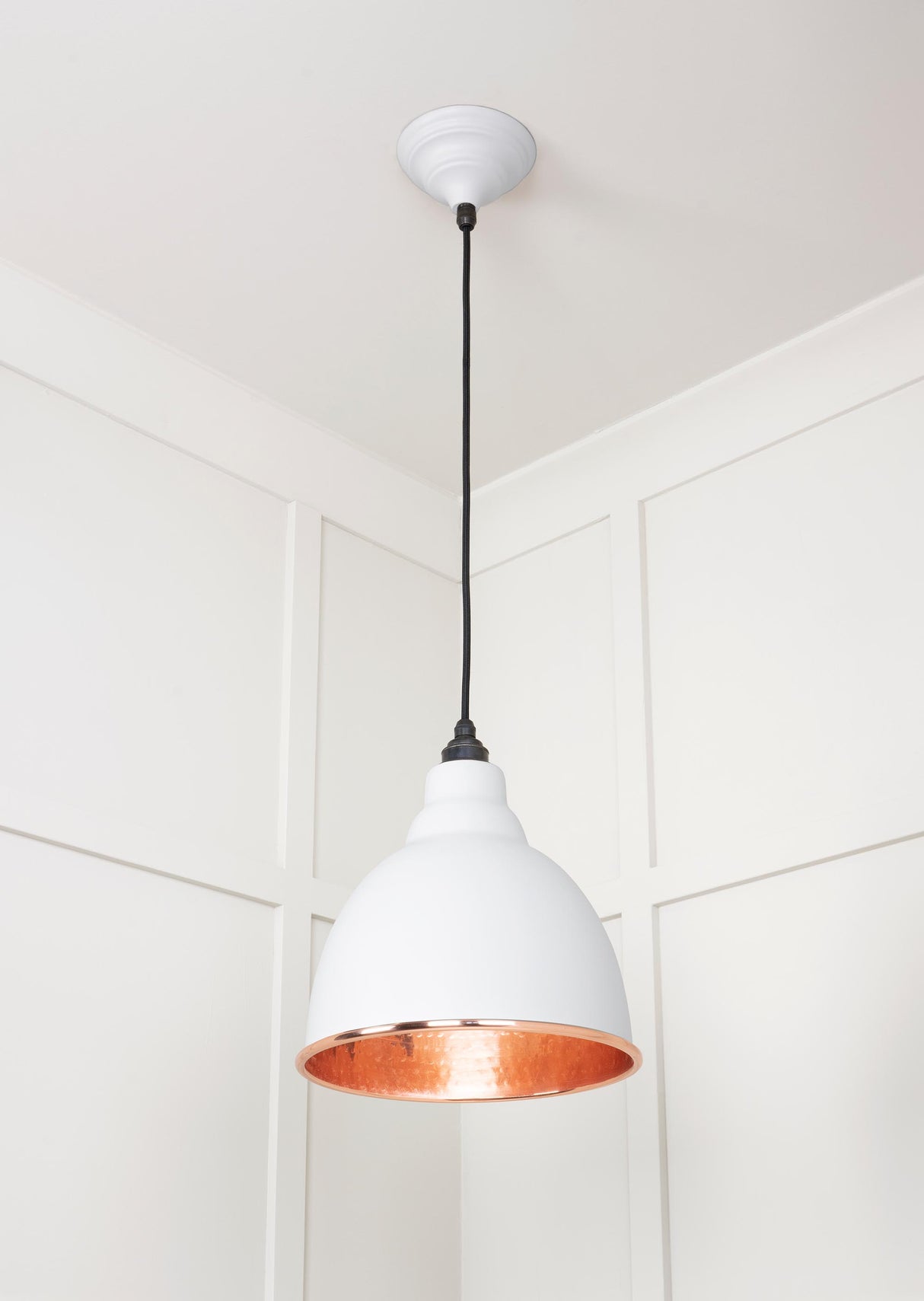 From The Anvil - Hammered Copper Brindley Pendant in Flock | Sku. 49500F | Trade Door Handles.