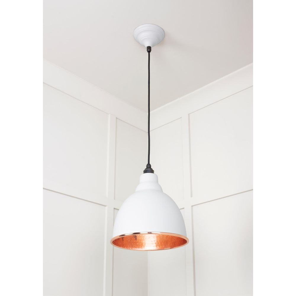 From The Anvil - Hammered Copper Brindley Pendant in Flock | Sku. 49500F | Trade Door Handles.