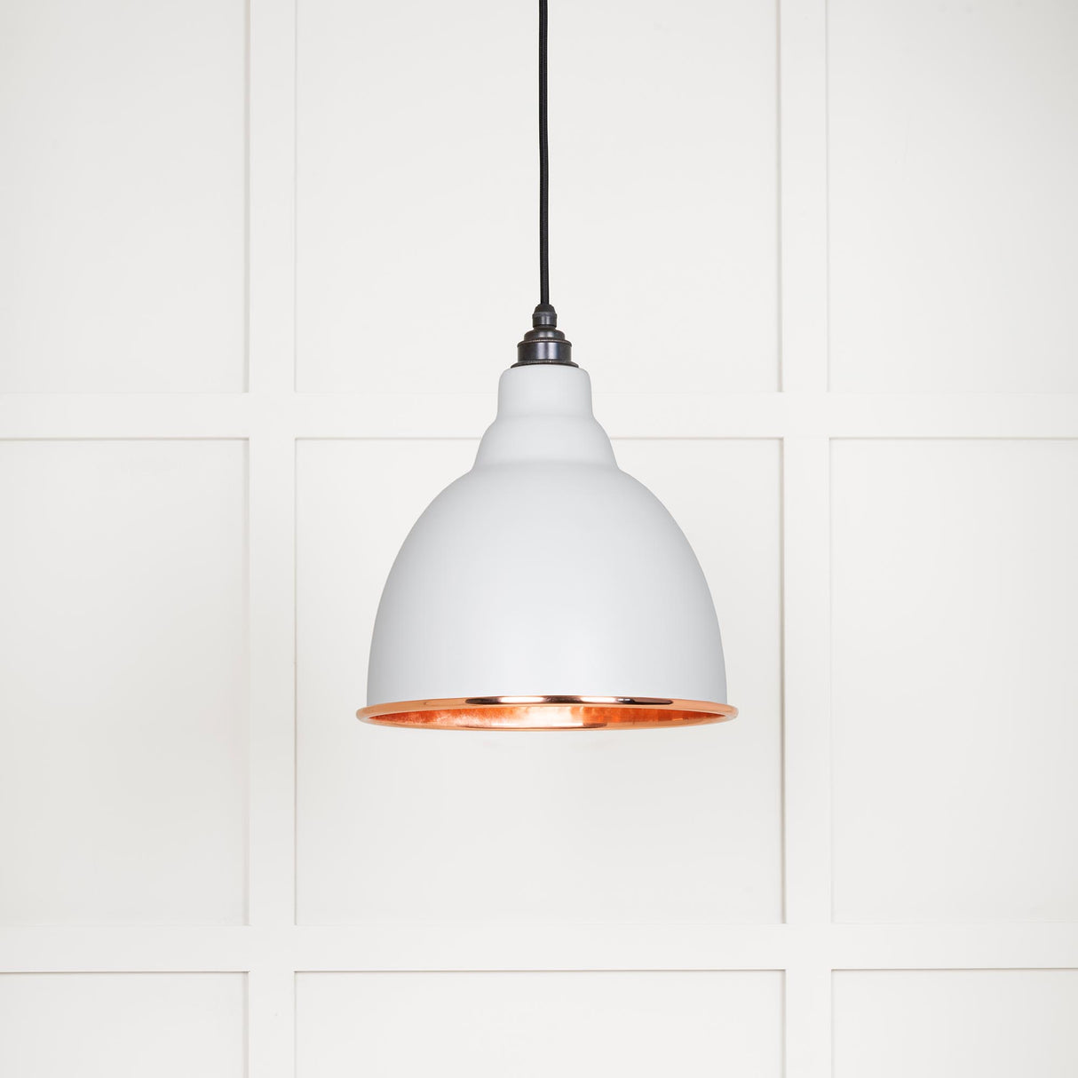 From The Anvil - Hammered Copper Brindley Pendant in Flock | Sku. 49500F | Trade Door Handles.