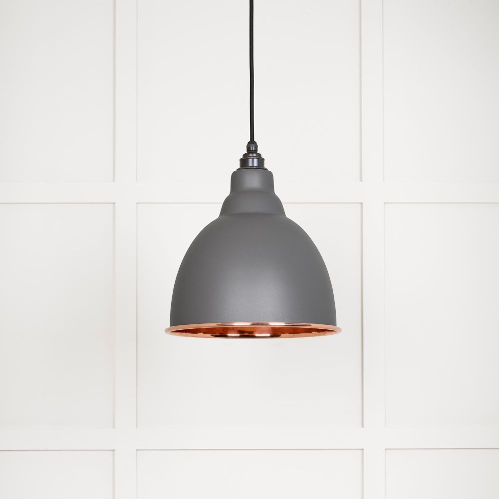 From The Anvil - Smooth Copper Brindley Pendant in Bluff | Sku. 49500SBL | Trade Door Handles.
