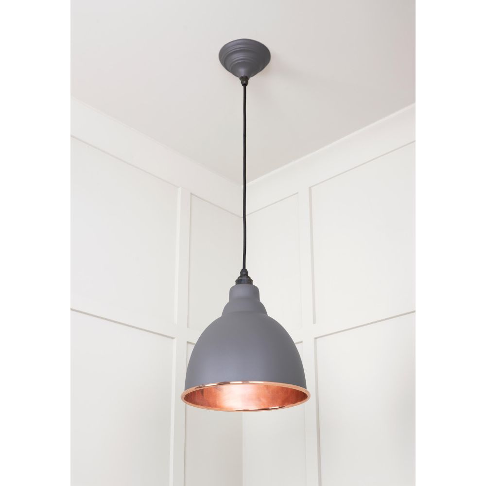 From The Anvil - Smooth Copper Brindley Pendant in Bluff | Sku. 49500SBL | Trade Door Handles.