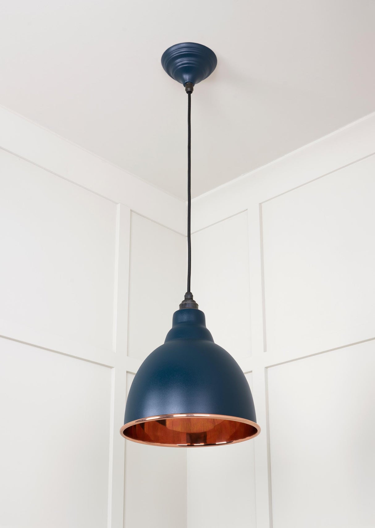 From The Anvil - Smooth Copper Brindley Pendant in Dusk | Sku. 49500SDU | Trade Door Handles.