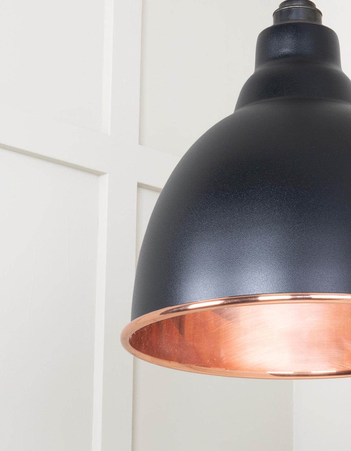 From The Anvil - Smooth Copper Brindley Pendant in Elan Black | Sku. 49500SEB | Trade Door Handles.