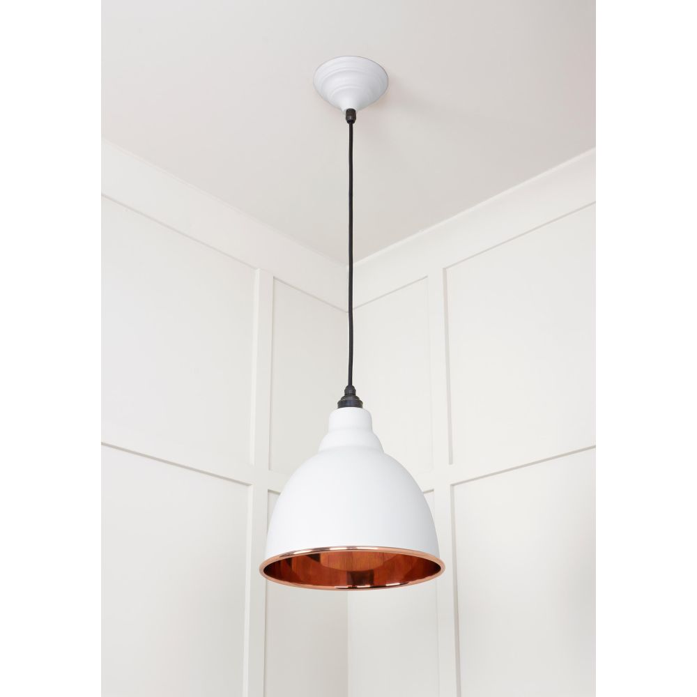From The Anvil - Smooth Copper Brindley Pendant in Flock | Sku. 49500SF | Trade Door Handles.