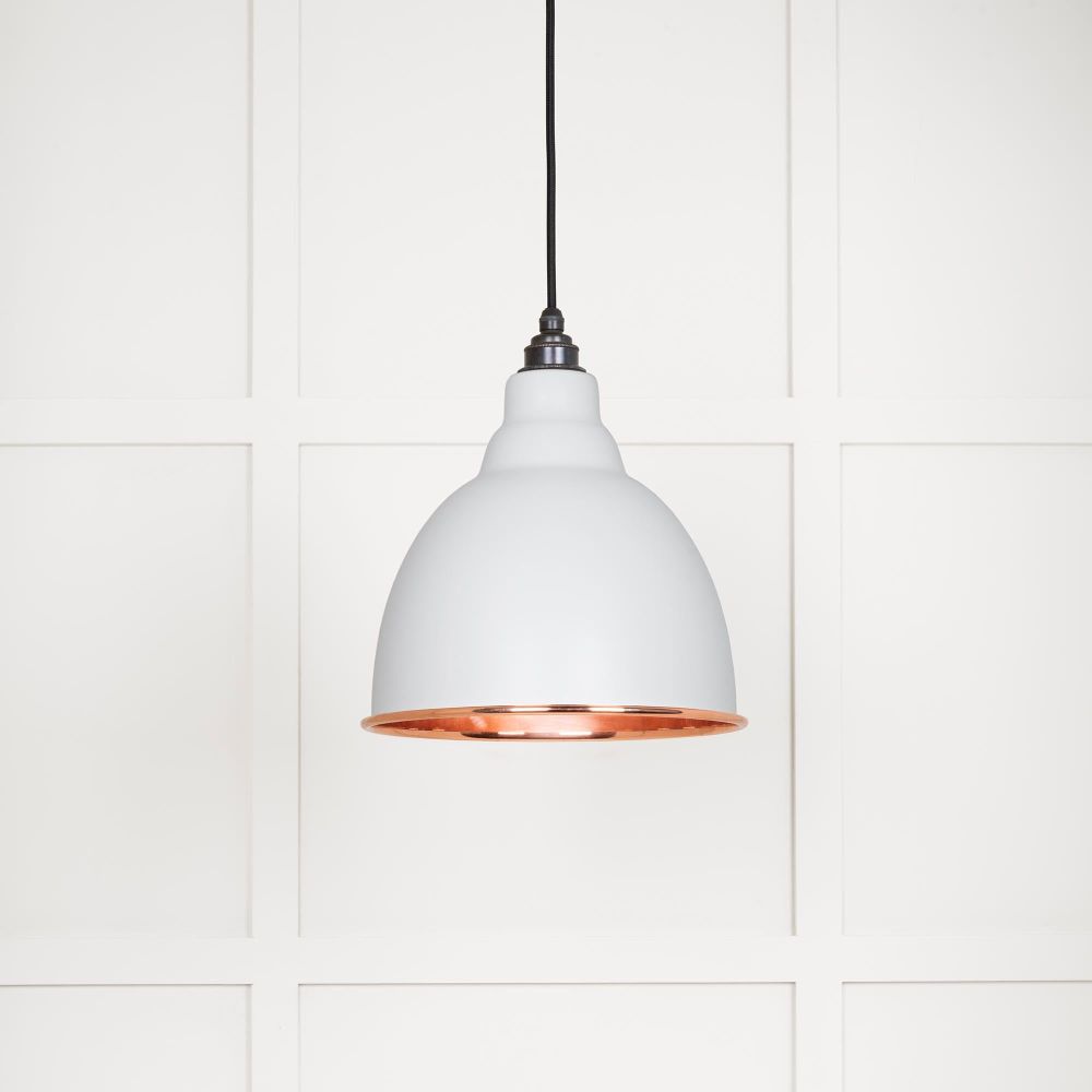 From The Anvil - Smooth Copper Brindley Pendant in Flock | Sku. 49500SF | Trade Door Handles.