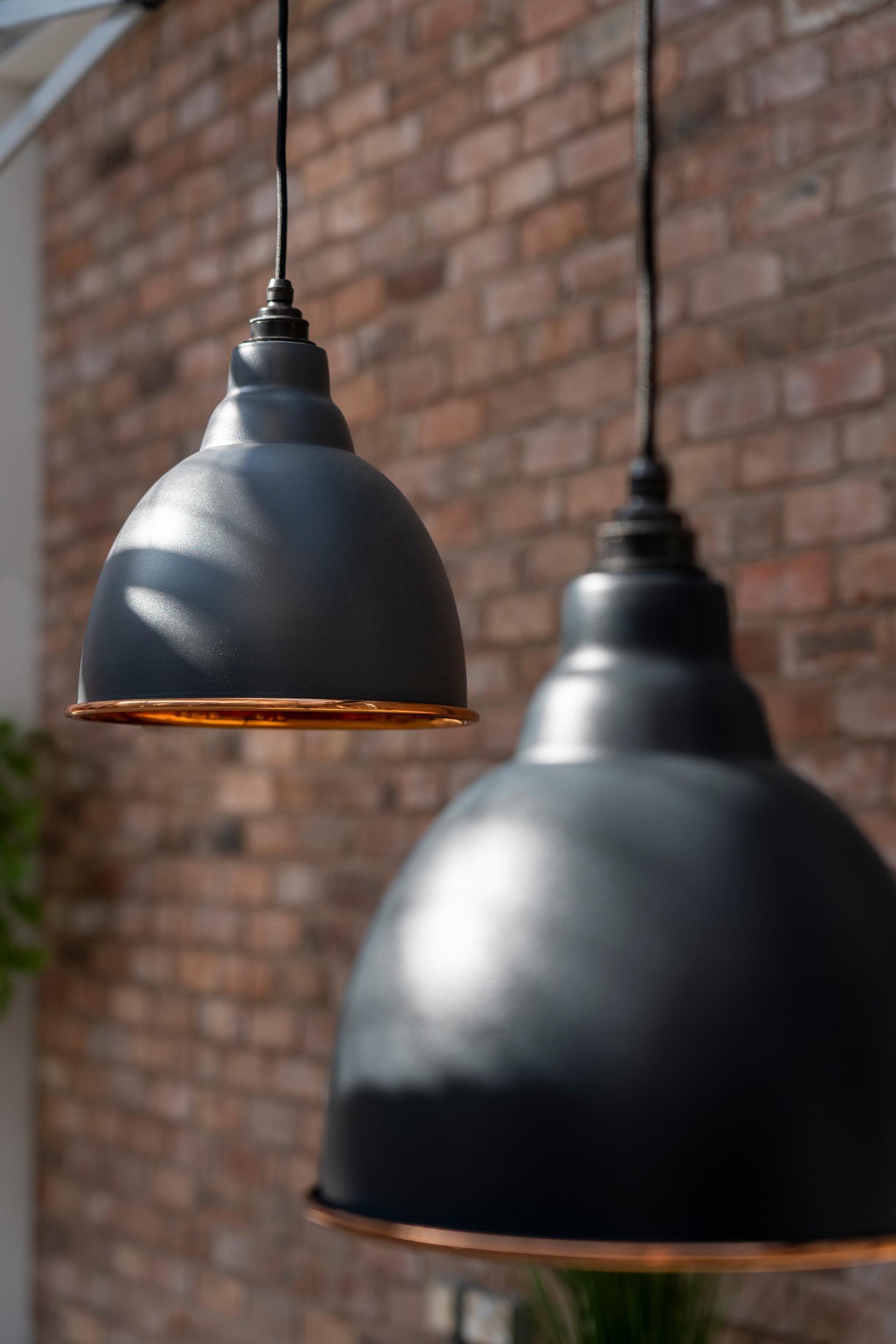 From The Anvil - Hammered Copper Brindley Pendant in Slate | Sku. 49500SL | Trade Door Handles.