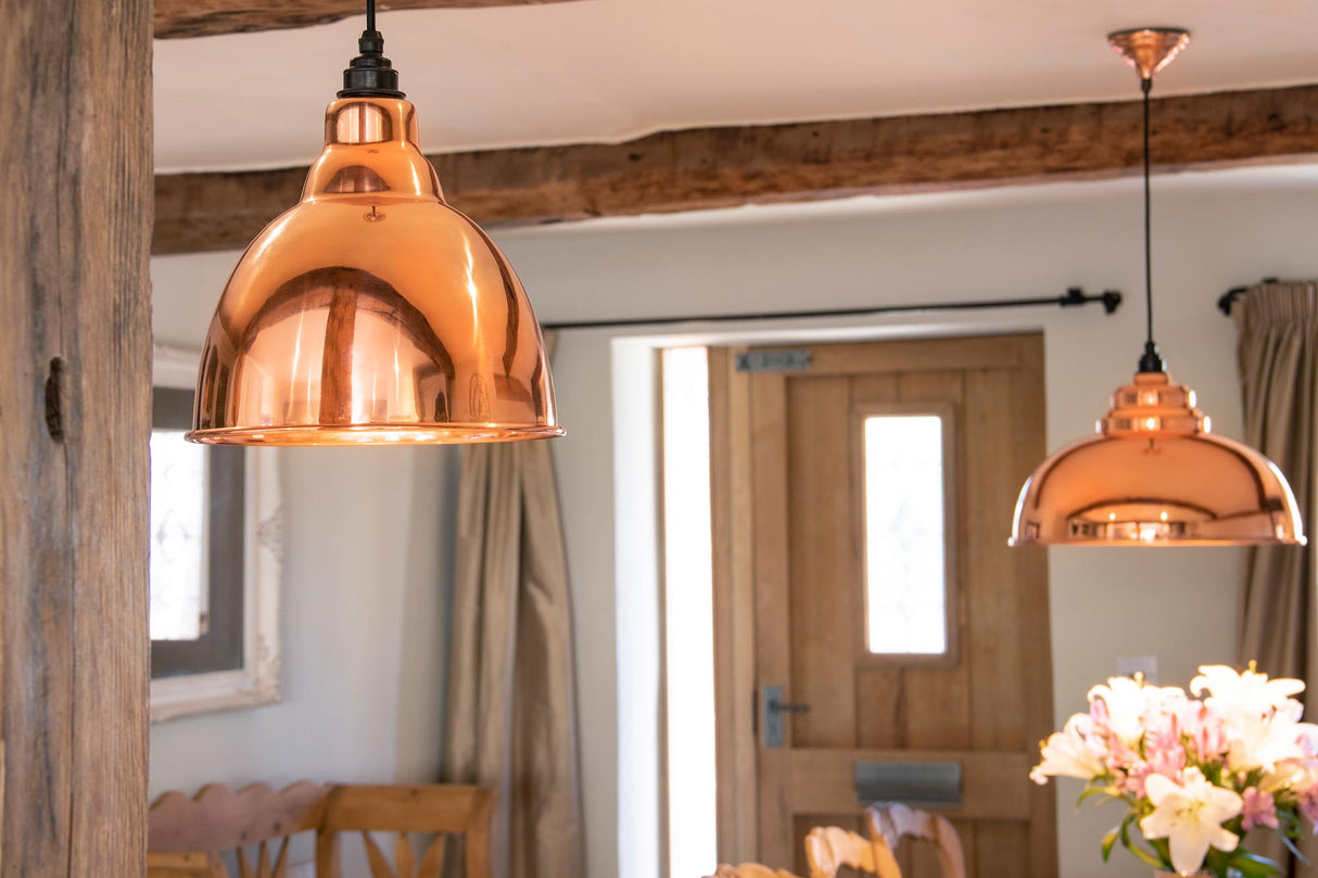 From The Anvil - Hammered Copper Brindley Pendant | Sku. 49500 | Trade Door Handles.