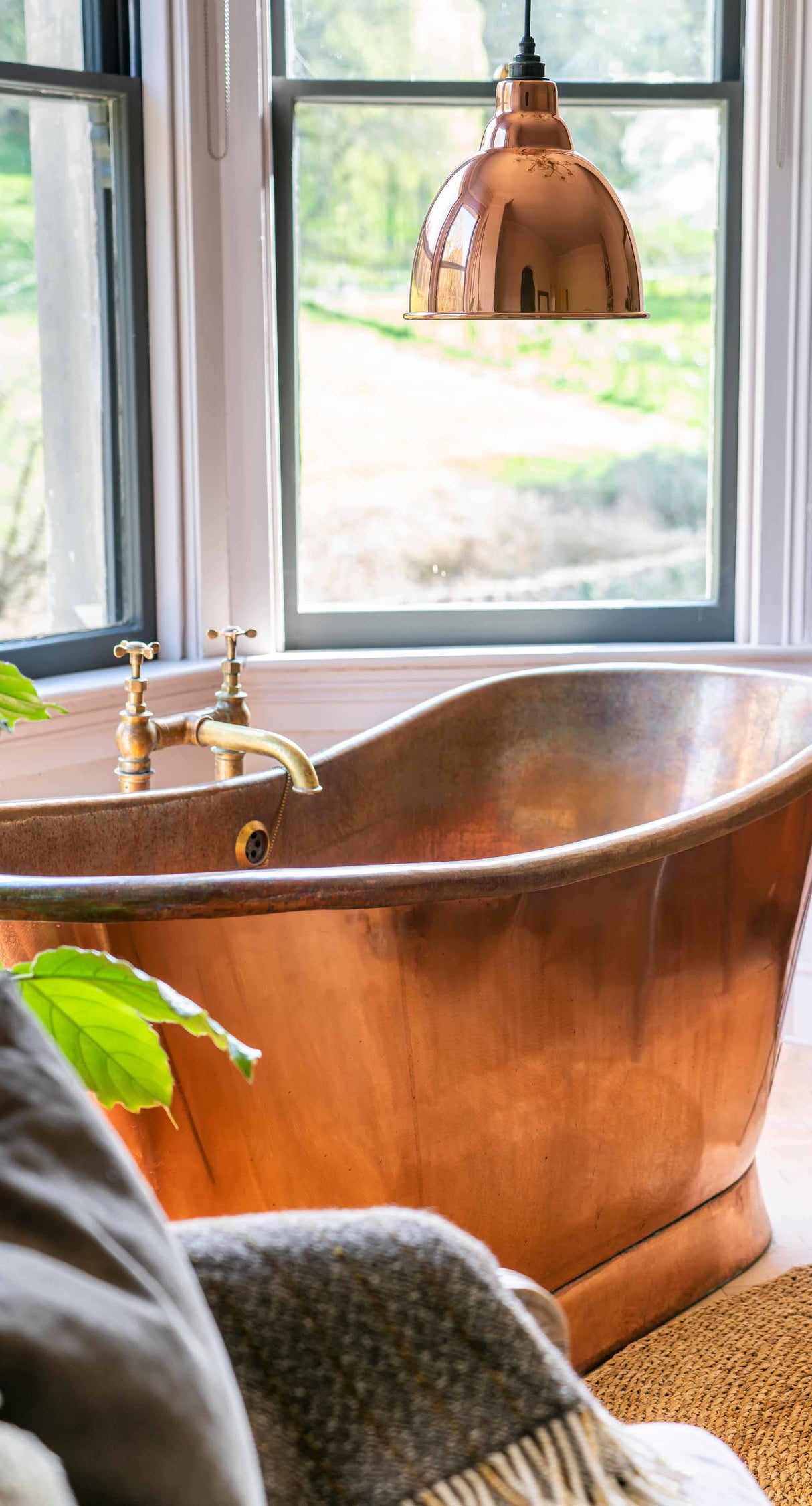 From The Anvil - Hammered Copper Brindley Pendant | Sku. 49500 | Trade Door Handles.