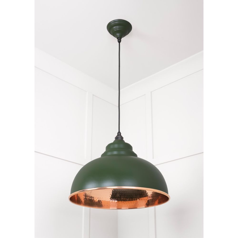 From The Anvil - Hammered Copper Harborne Pendant in Heath | Sku. 49501H | Trade Door Handles.
