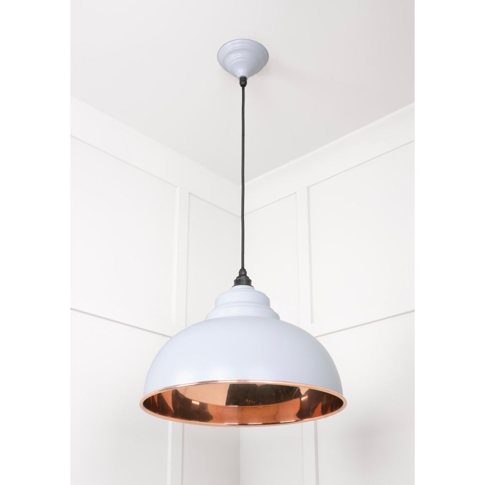From The Anvil - Smooth Copper Harborne Pendant in Birch | Sku. 49501SBI | Trade Door Handles.