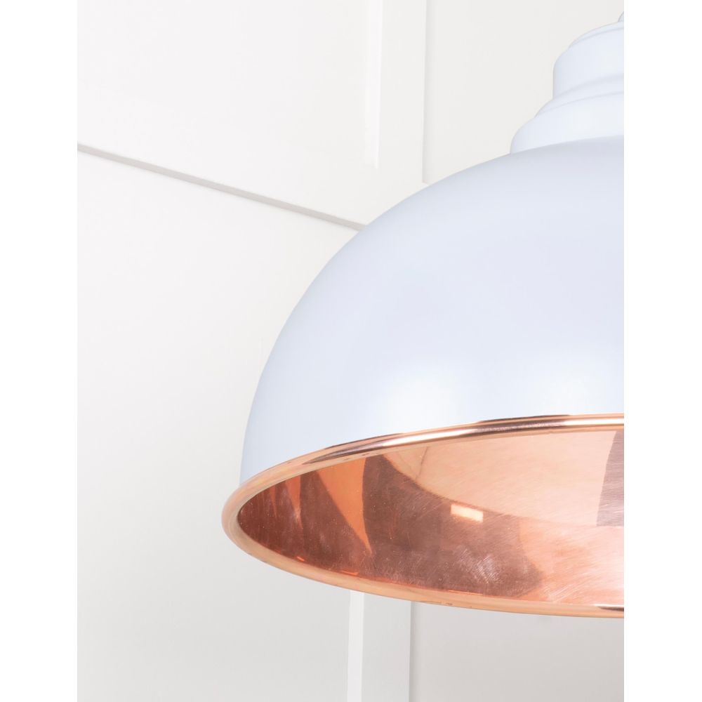 From The Anvil - Smooth Copper Harborne Pendant in Birch | Sku. 49501SBI | Trade Door Handles.