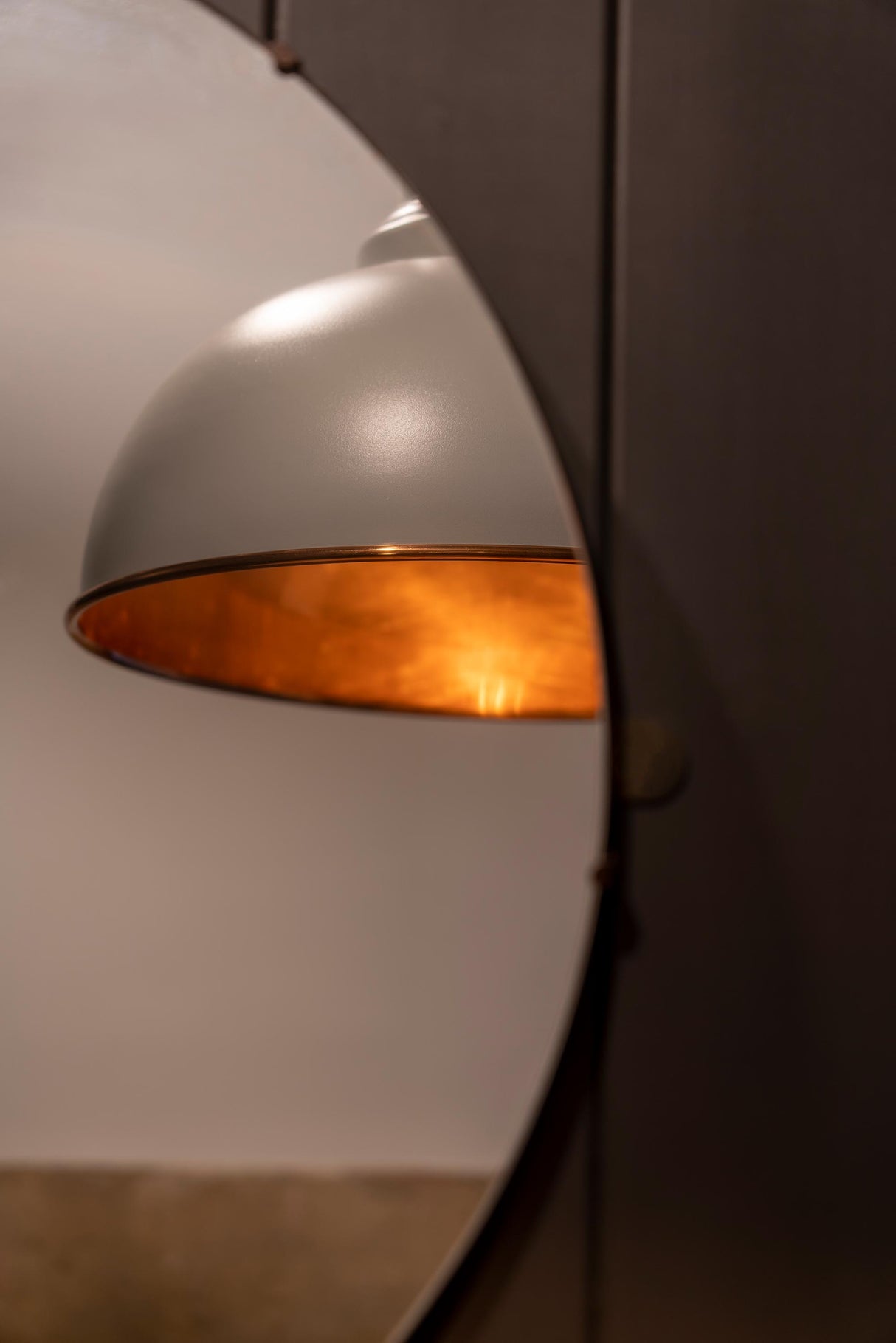 From The Anvil - Smooth Copper Harborne Pendant in Birch | Sku. 49501SBI | Trade Door Handles.