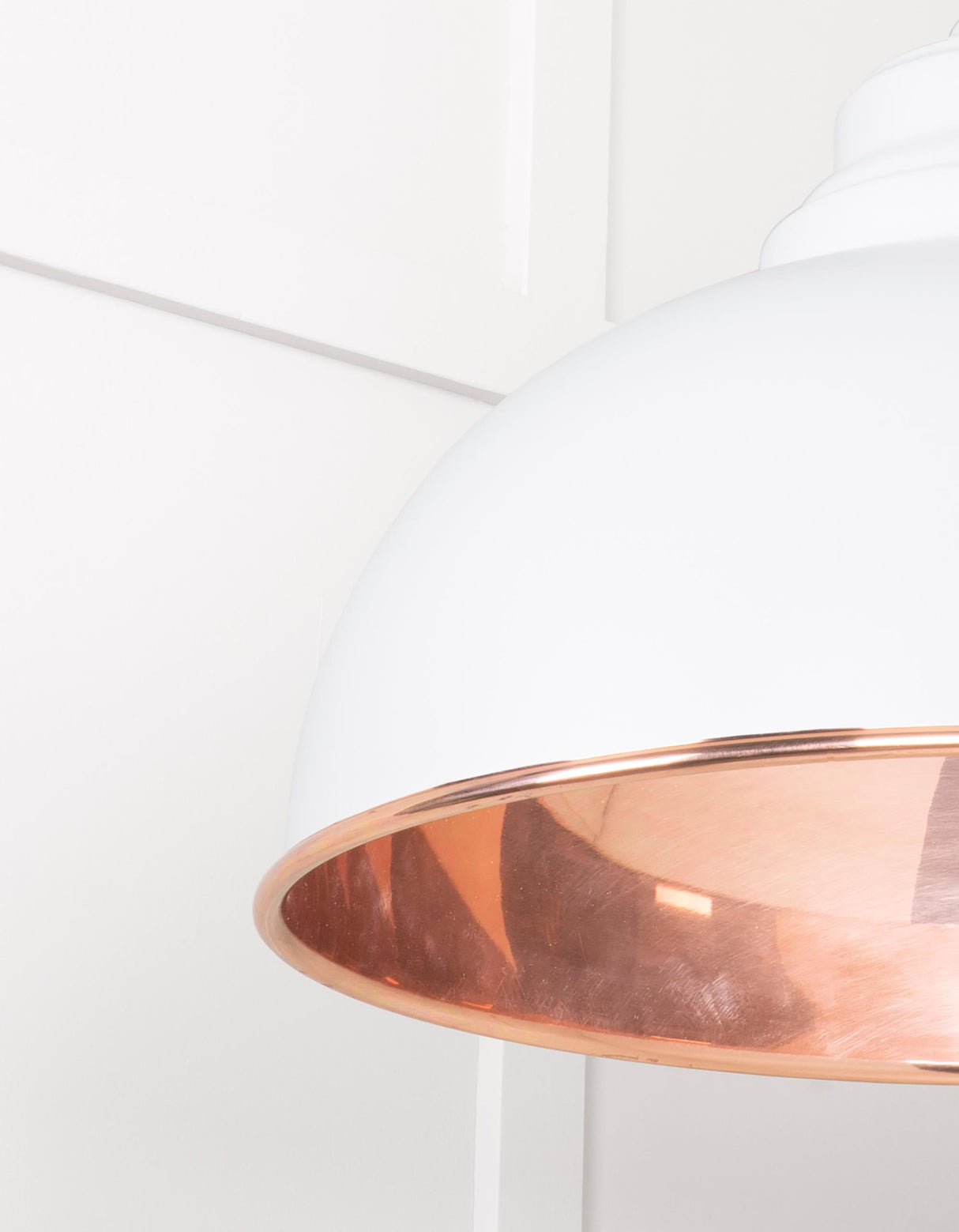 From The Anvil - Smooth Copper Harborne Pendant in Flock | Sku. 49501SF | Trade Door Handles.