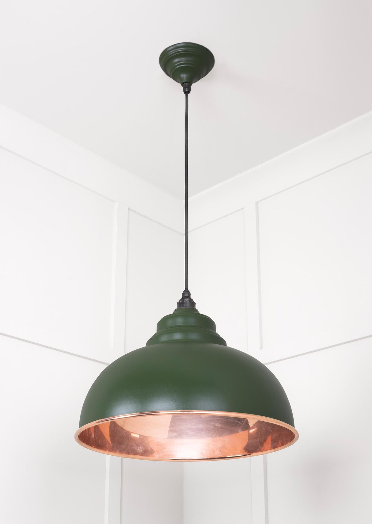 From The Anvil - Smooth Copper Harborne Pendant in Heath | Sku. 49501SH | Trade Door Handles.