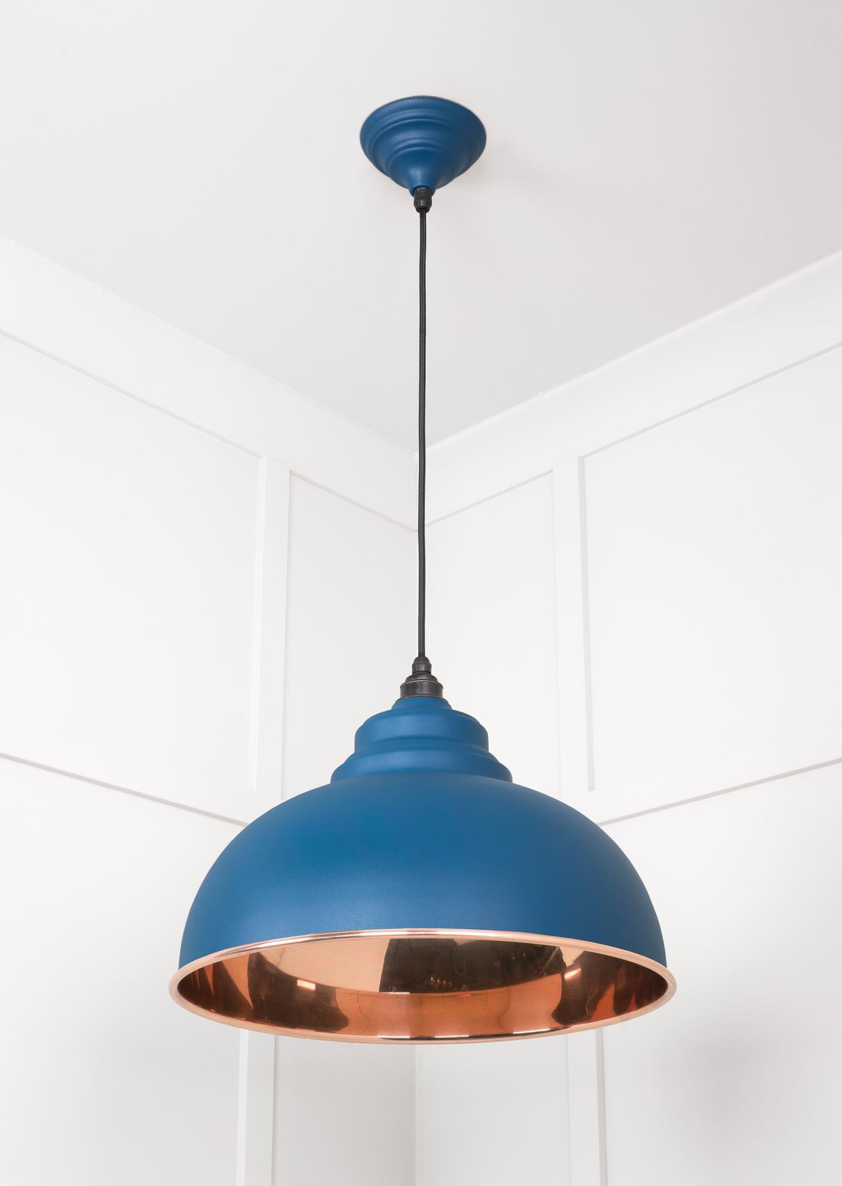 From The Anvil - Smooth Copper Harborne Pendant in Upstream | Sku. 49501SU | Trade Door Handles.
