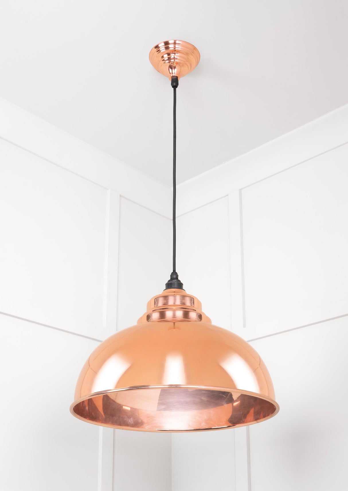 From The Anvil - Smooth Copper Harborne Pendant | Sku. 49501S | Trade Door Handles.
