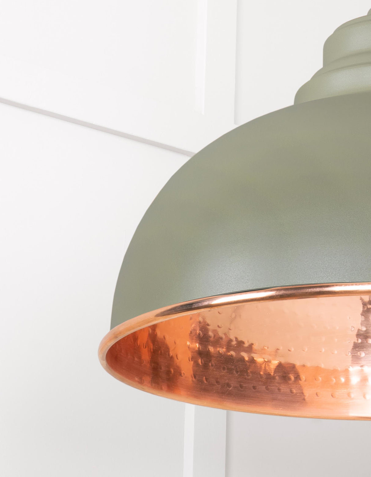 From The Anvil - Hammered Copper Harborne Pendant in Tump | Sku. 49501TU | Trade Door Handles.