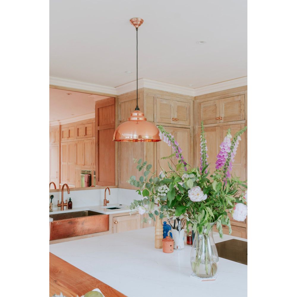From The Anvil - Hammered Copper Harborne Pendant | Sku. 49501 | Trade Door Handles.