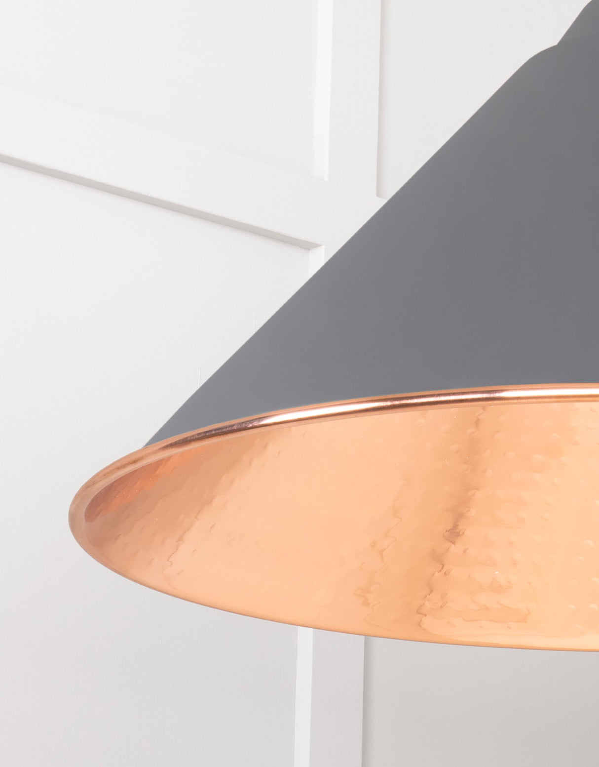 From The Anvil - Hammered Copper Hockley Pendant in Bluff | Sku. 49503BL | Trade Door Handles.