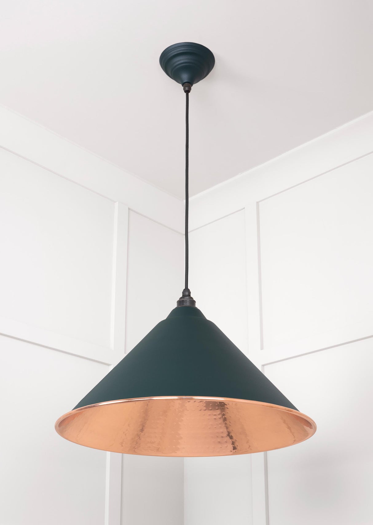 From The Anvil - Hammered Copper Hockley Pendant in Dingle | Sku. 49503DI | Trade Door Handles.