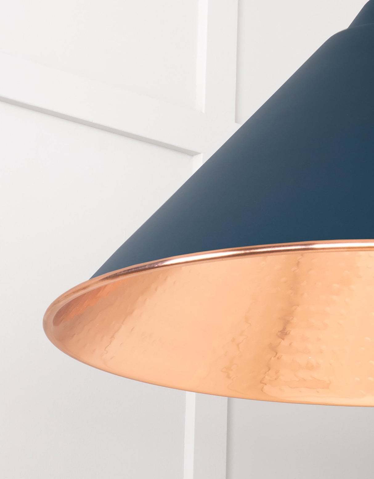 From The Anvil - Hammered Copper Hockley Pendant in Dusk | Sku. 49503DU | Trade Door Handles.