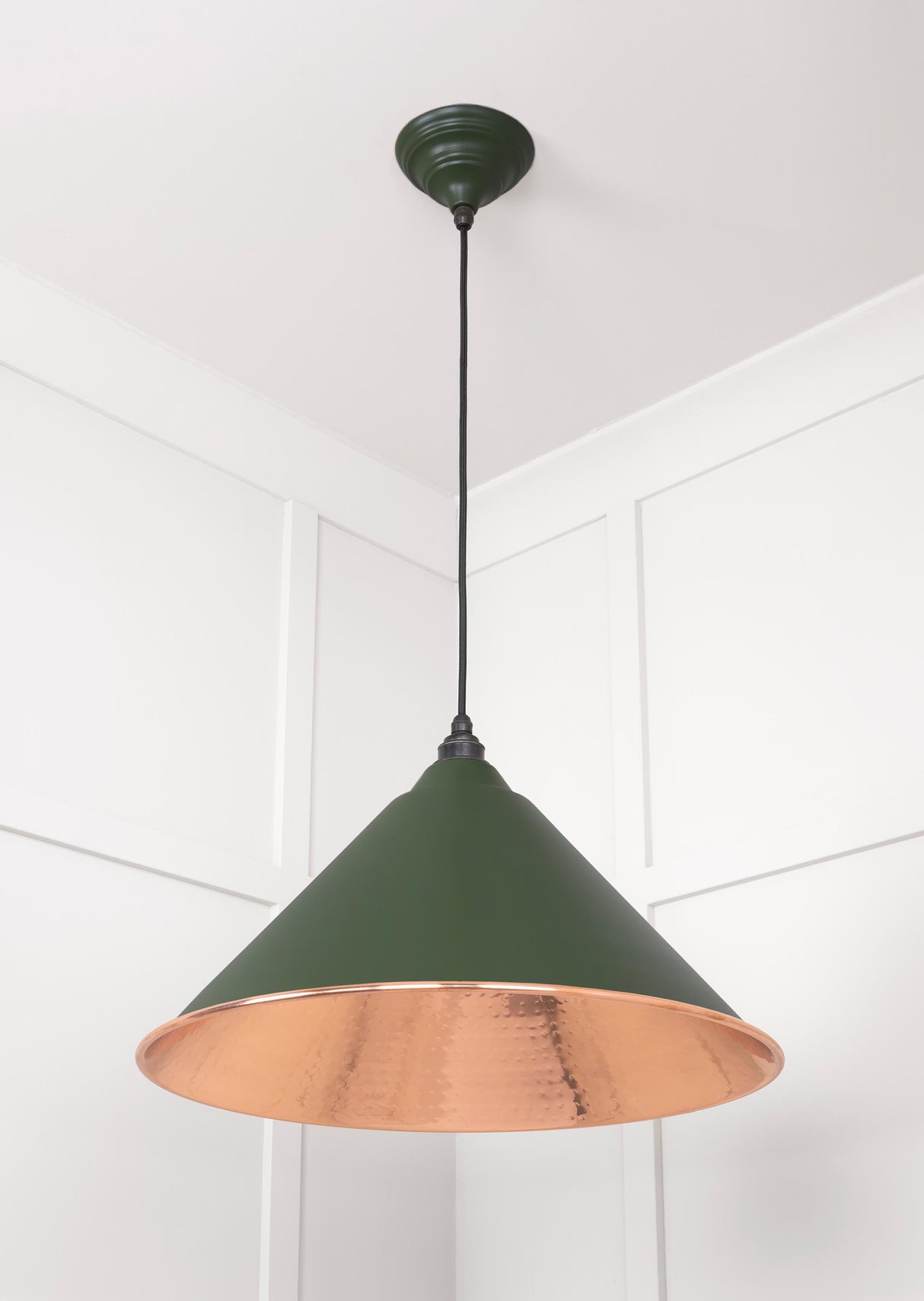 From The Anvil - Hammered Copper Hockley Pendant in Heath | Sku. 49503H | Trade Door Handles.