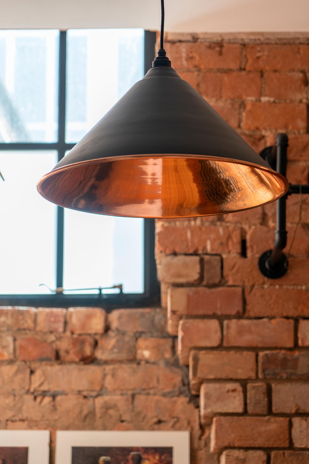From The Anvil - Smooth Copper Hockley Pendant in Dusk | Sku. 49503SDU | Trade Door Handles.