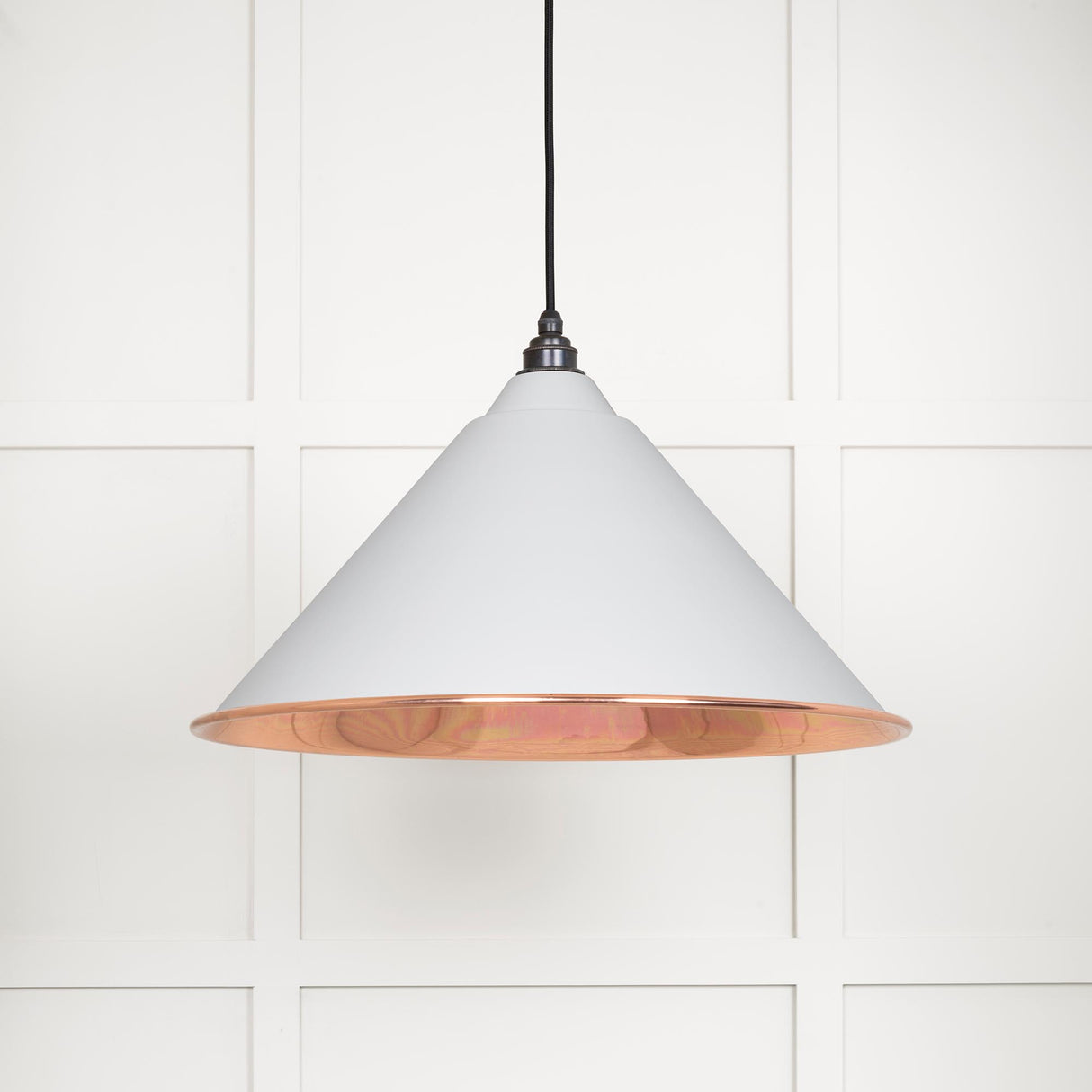 From The Anvil - Smooth Copper Hockley Pendant in Flock | Sku. 49503SF | Trade Door Handles.