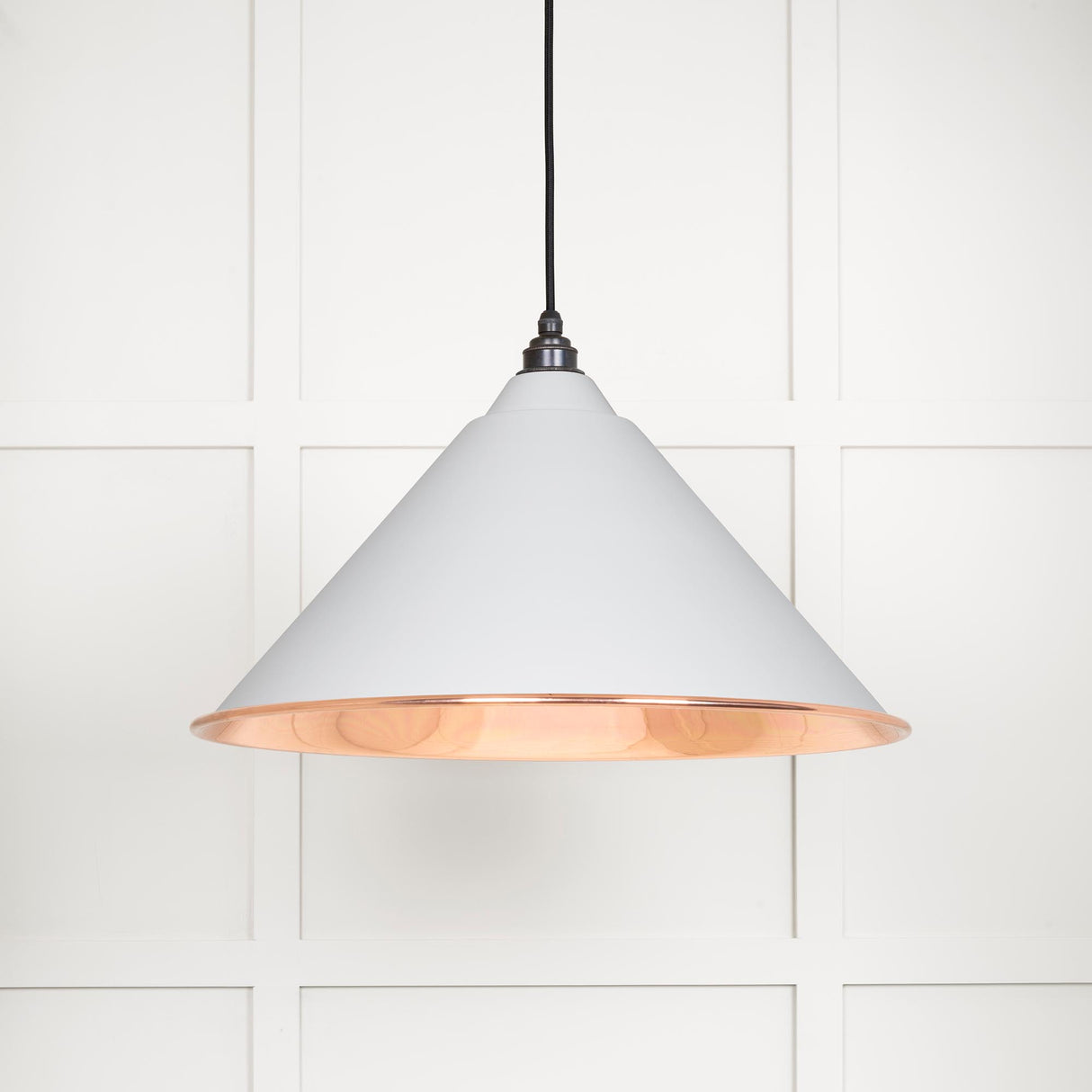 From The Anvil - Smooth Copper Hockley Pendant in Flock | Sku. 49503SF | Trade Door Handles.