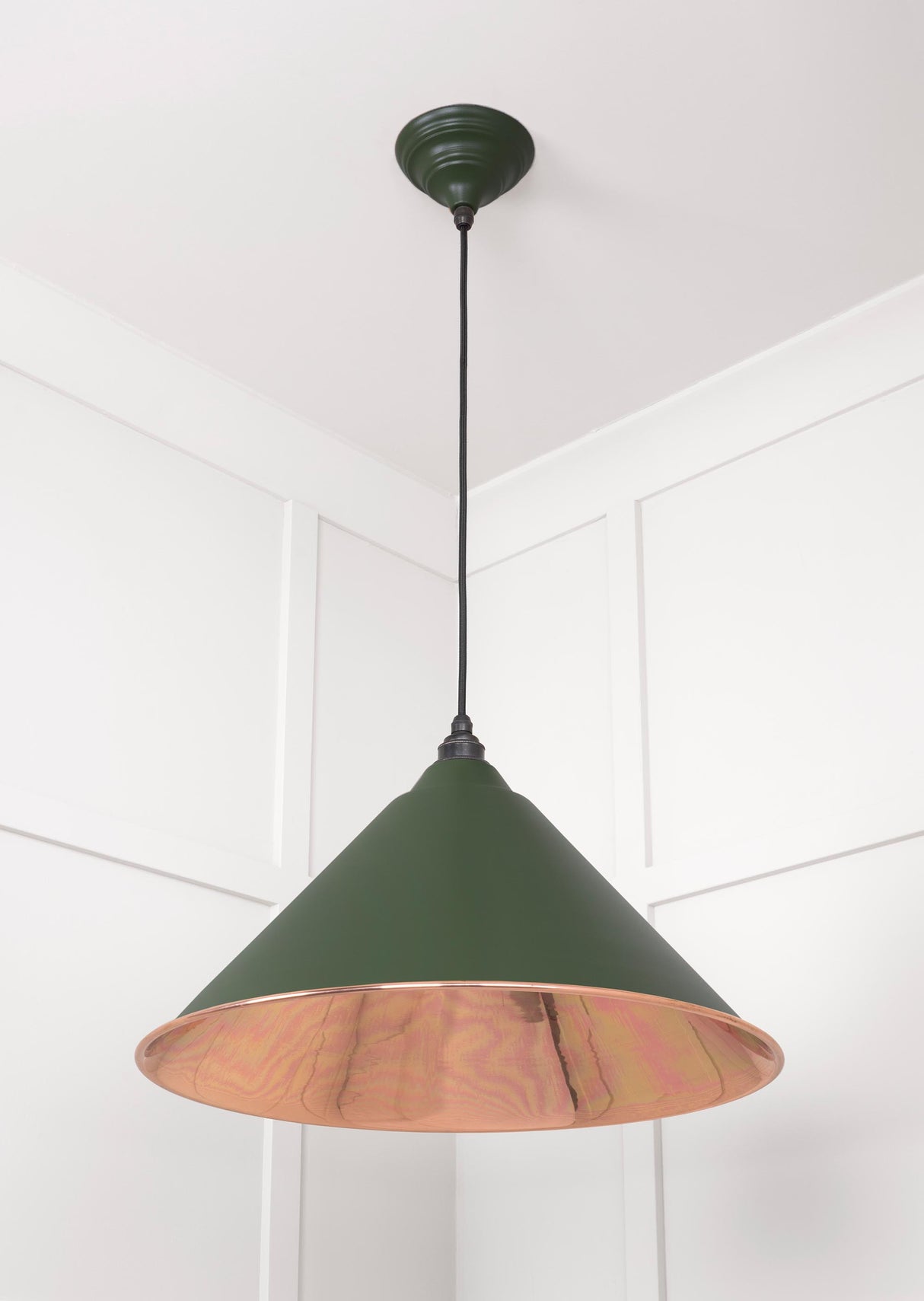 From The Anvil - Smooth Copper Hockley Pendant in Heath | Sku. 49503SH | Trade Door Handles.