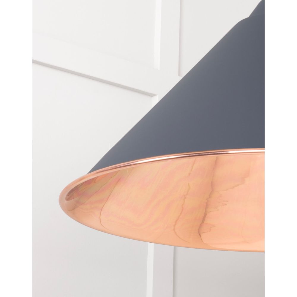 From The Anvil - Smooth Copper Hockley Pendant in Slate | Sku. 49503SSL | Trade Door Handles.
