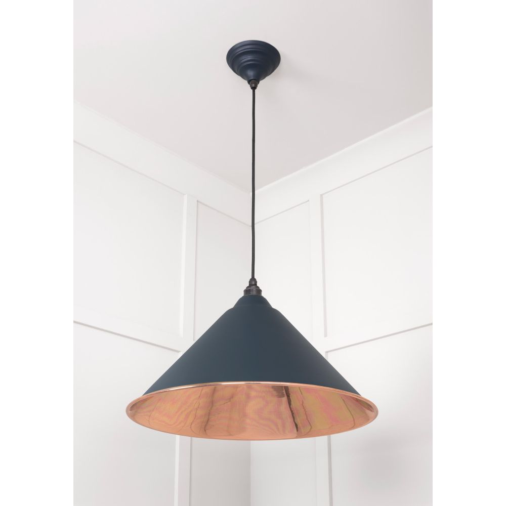 From The Anvil - Smooth Copper Hockley Pendant in Soot | Sku. 49503SSO | Trade Door Handles.