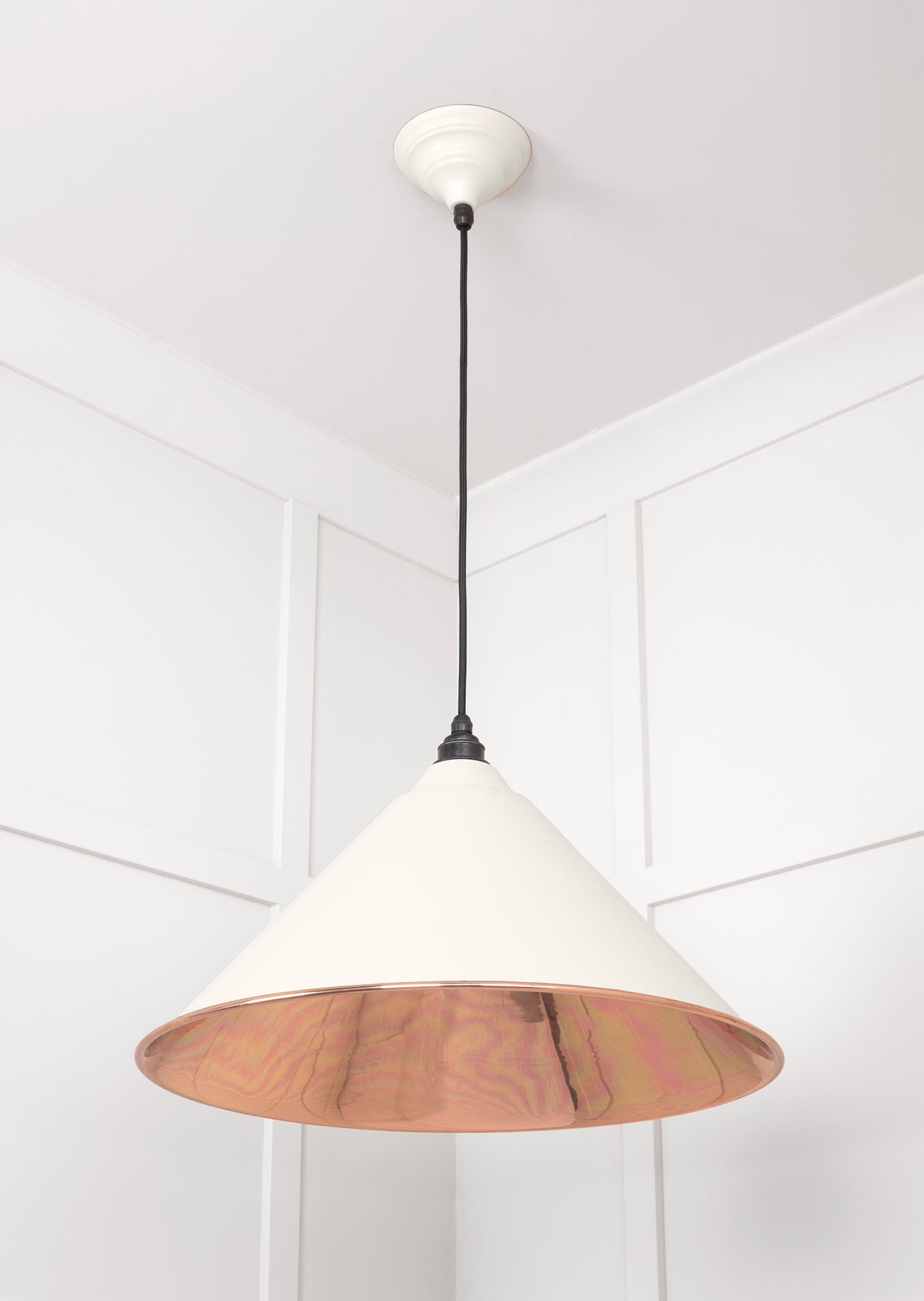 From The Anvil - Smooth Copper Hockley Pendant in Teasel | Sku. 49503STE | Trade Door Handles.