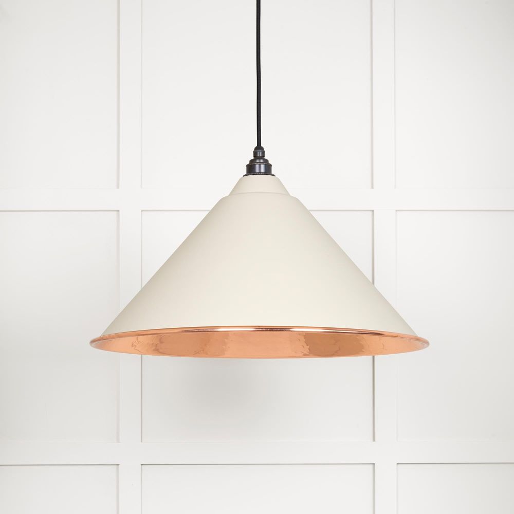 From The Anvil - Hammered Copper Hockley Pendant in Teasel | Sku. 49503TE | Trade Door Handles.
