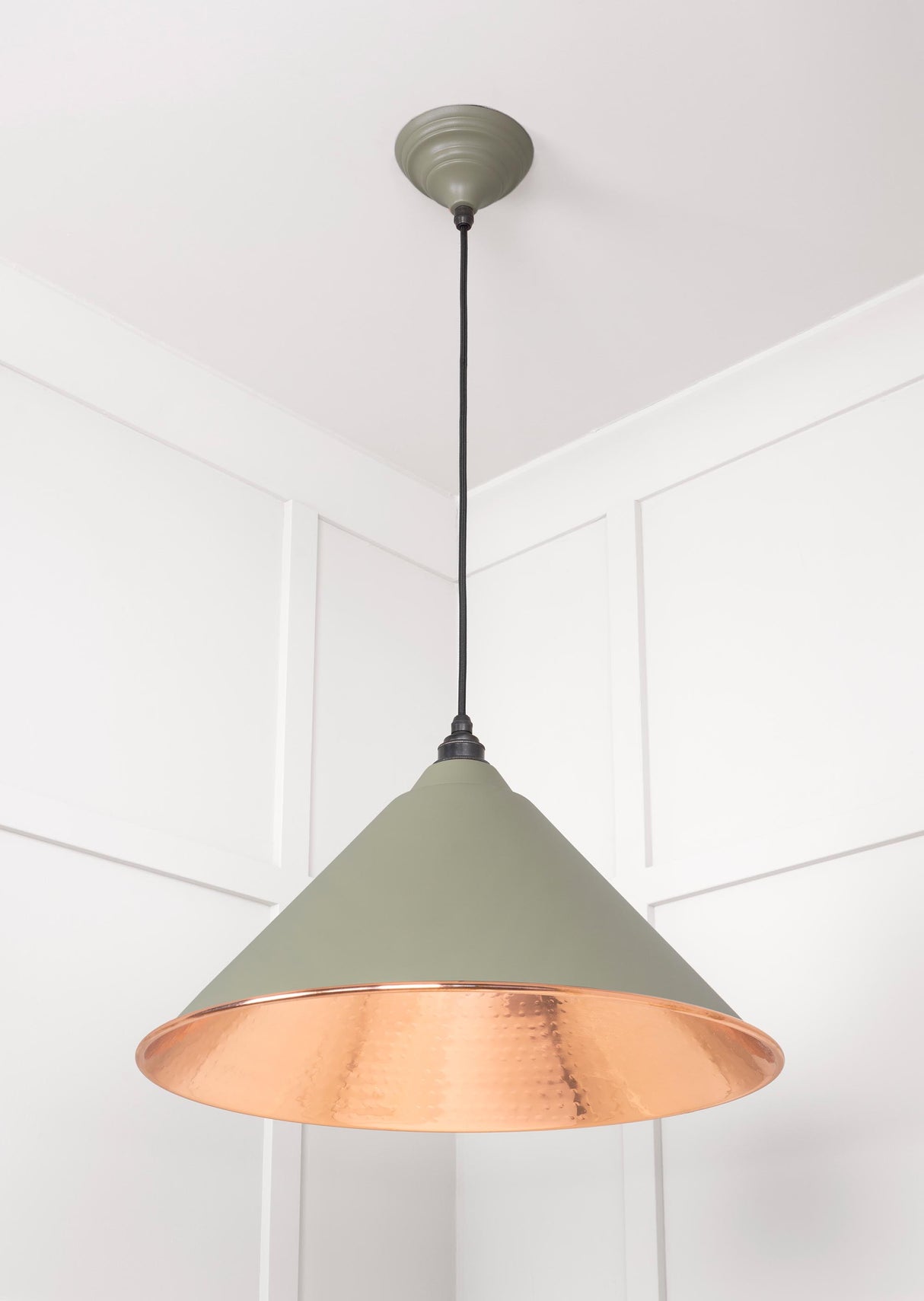 From The Anvil - Hammered Copper Hockley Pendant in Tump | Sku. 49503TU | Trade Door Handles.