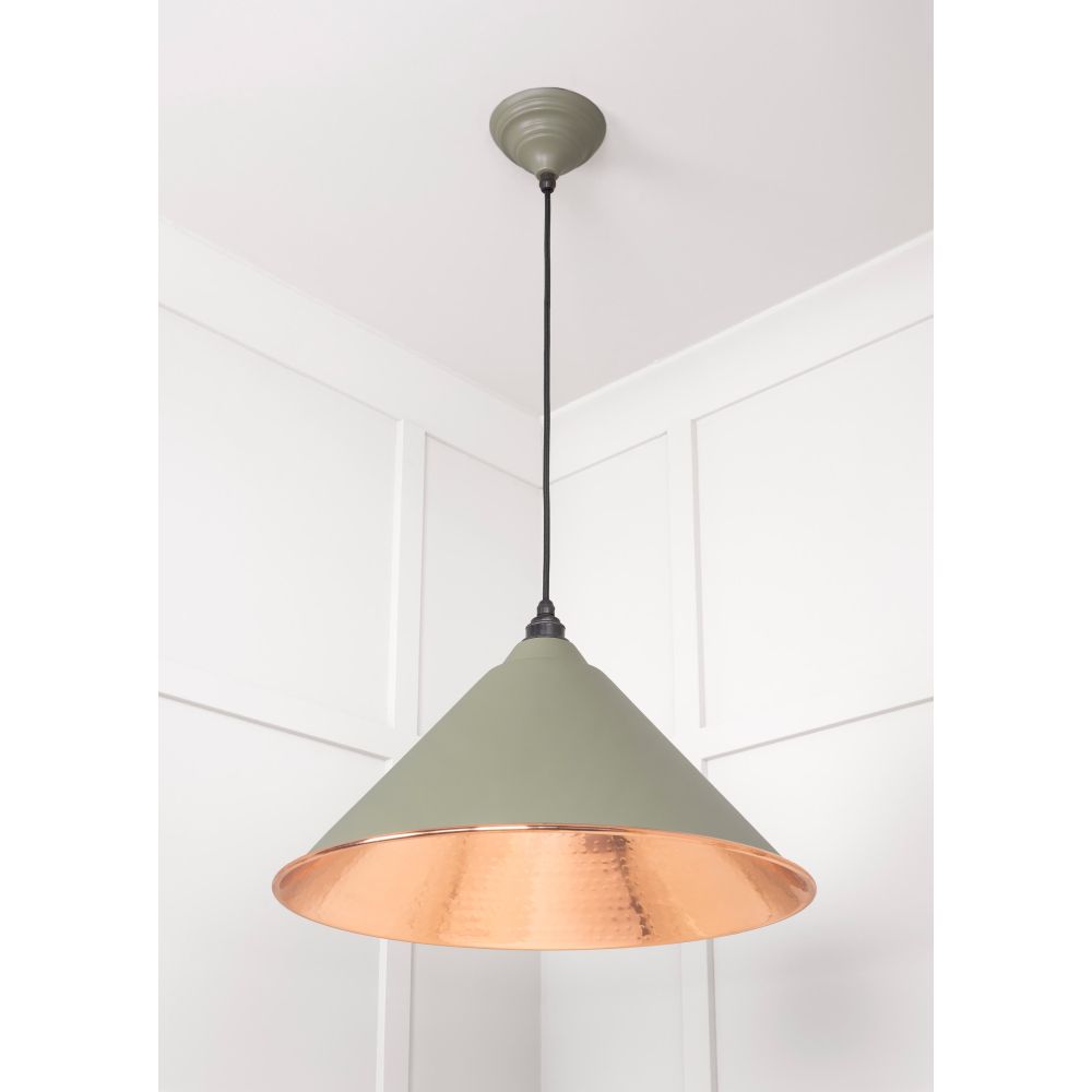From The Anvil - Hammered Copper Hockley Pendant in Tump | Sku. 49503TU | Trade Door Handles.