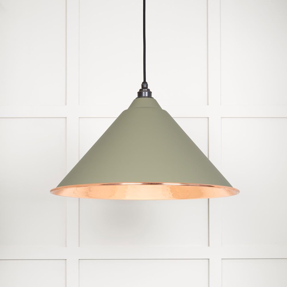 From The Anvil - Hammered Copper Hockley Pendant in Tump | Sku. 49503TU | Trade Door Handles.