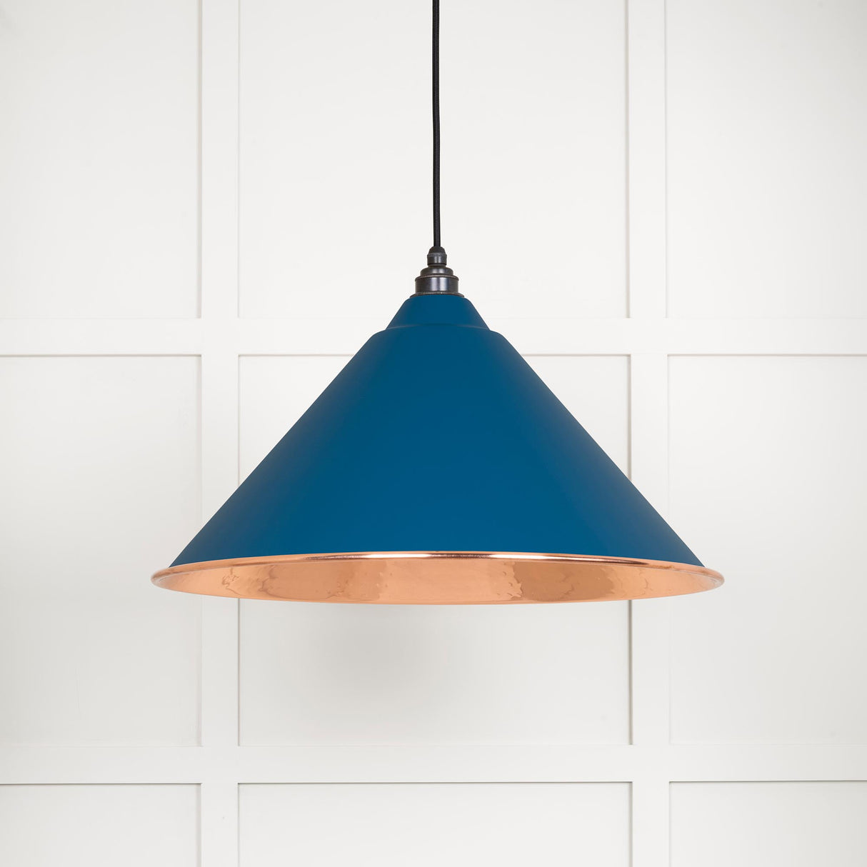 From The Anvil - Hammered Copper Hockley Pendant in Upstream | Sku. 49503U | Trade Door Handles.