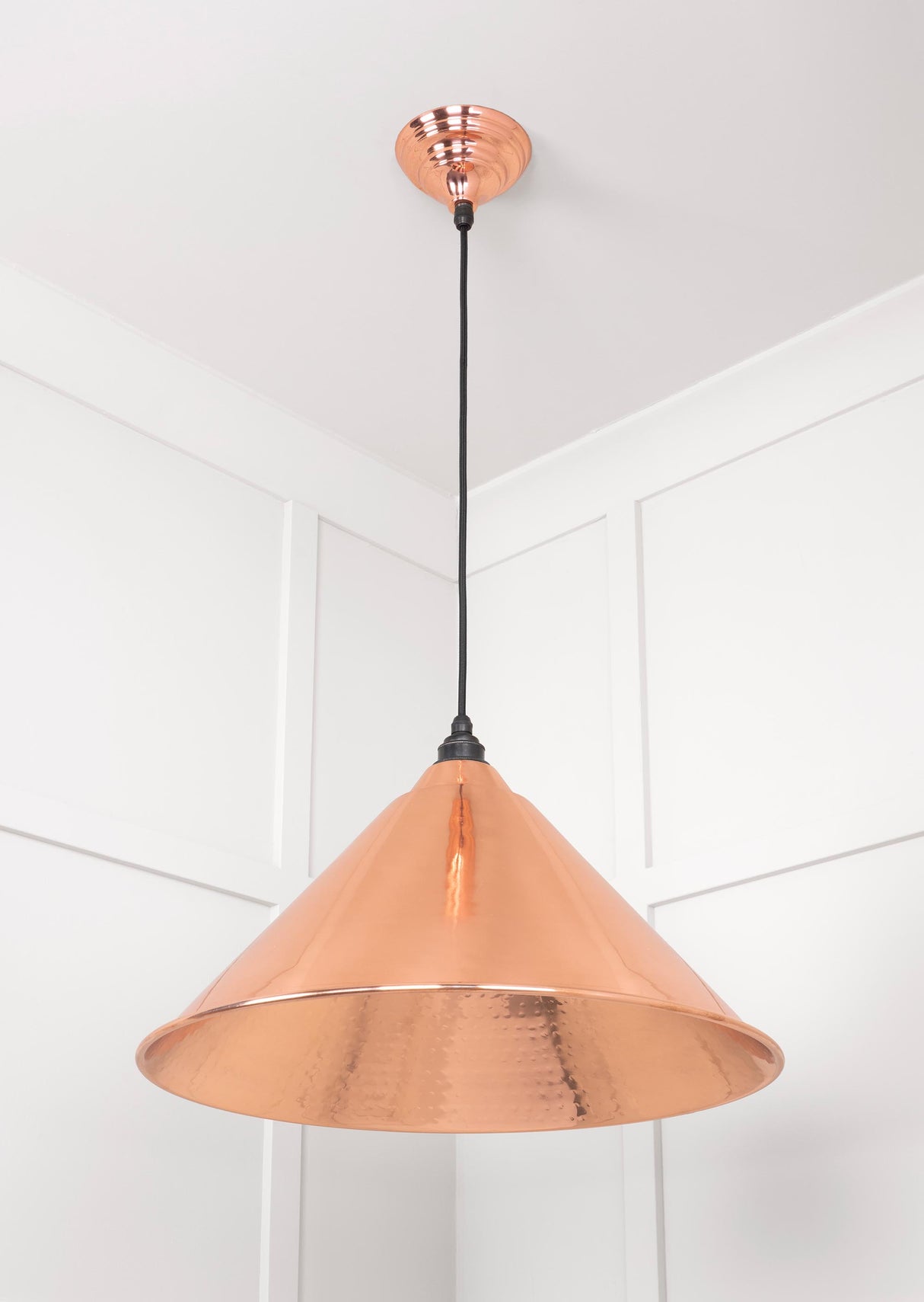 From The Anvil - Hammered Copper Hockley Pendant | Sku. 49503 | Trade Door Handles.