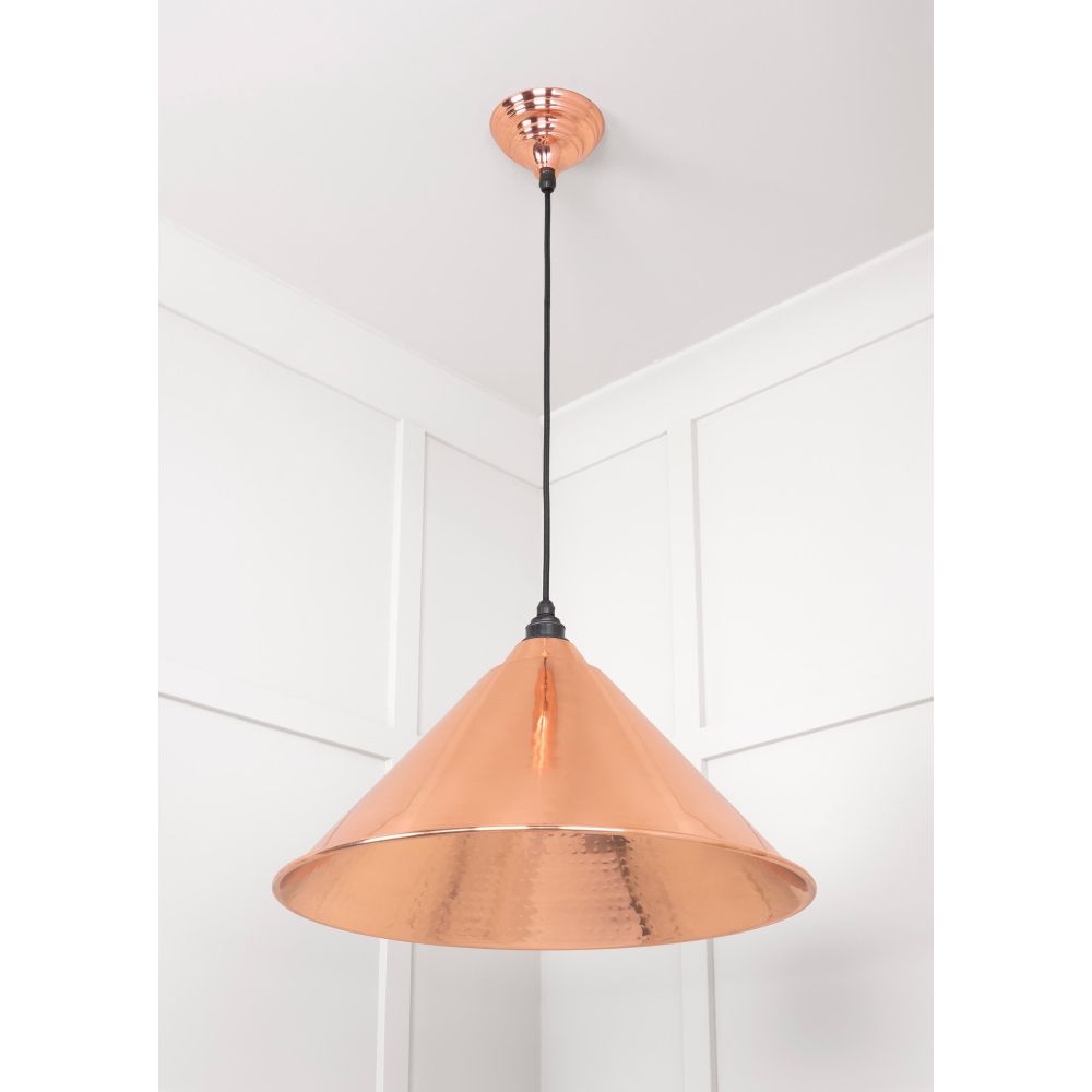 From The Anvil - Hammered Copper Hockley Pendant | Sku. 49503 | Trade Door Handles.